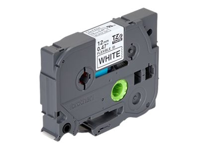 Brother TZe-FX231 Klebstoff Schwarz auf Weiß