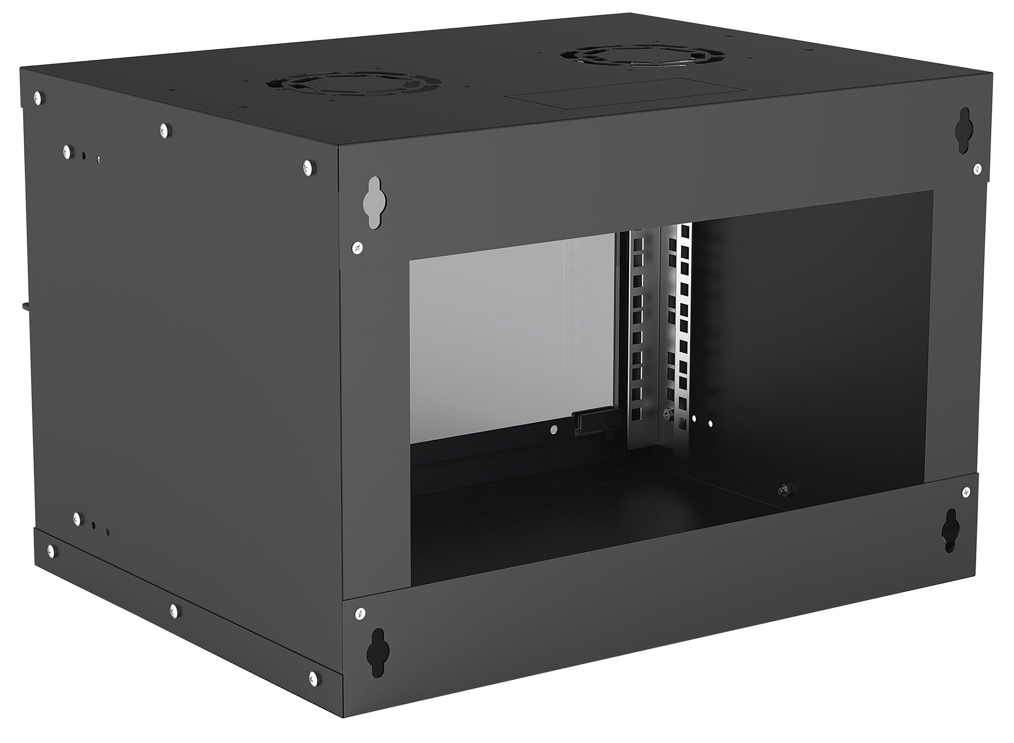 Intellinet Wandverteiler 6 HE 19 Zoll Flatpack schwarz