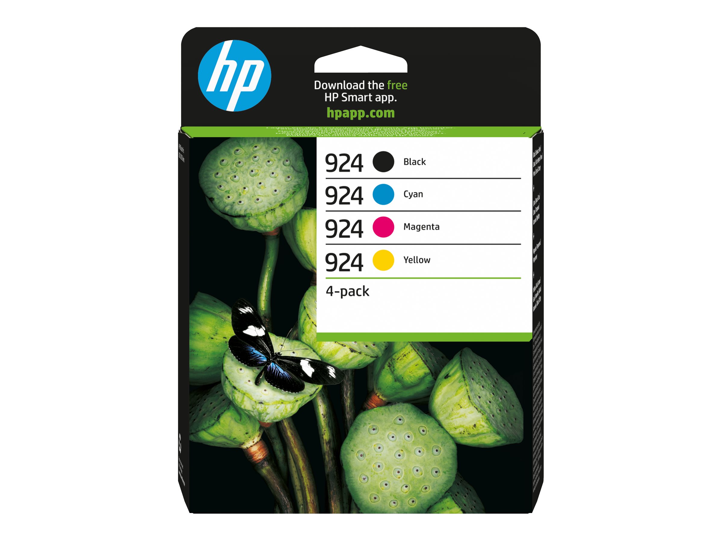 HP 924(6C3Z1NE) schwarz, cyan, magenta, gelb Druckerpatronen, 4er-Set