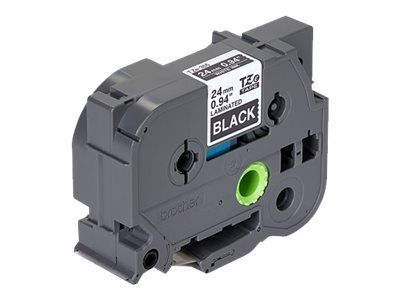 Brother TZe-355 24mm Weiß auf Schwarz