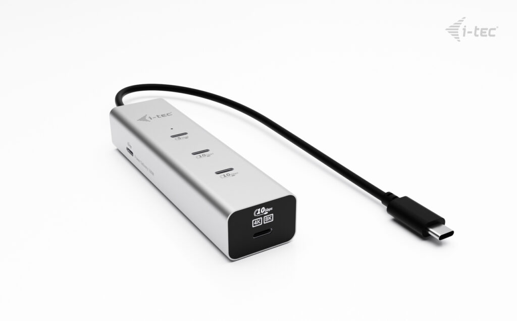 i-tec USB‑C Charge Hub 5‑Port 85W Metall 8K Video
