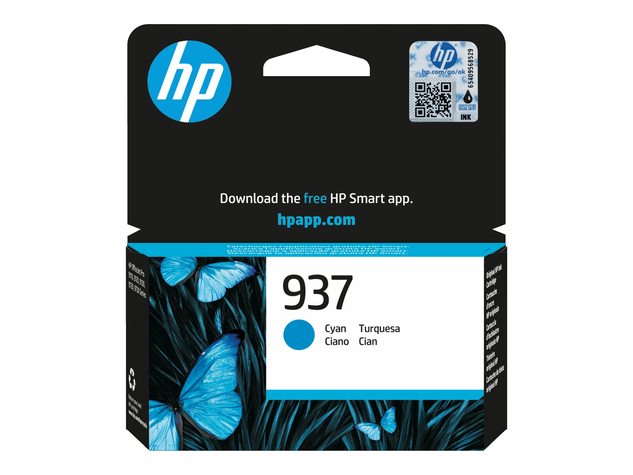 HP 937(4S6W2NE) cyan Druckerpatrone