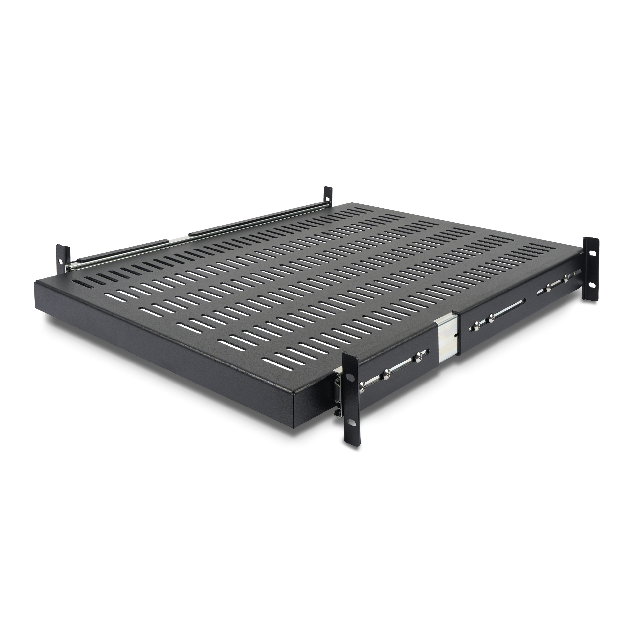 StarTech.com 2HE Ausziehbarer Rack-Fachboden 19 Zoll 22.7kg Schwarz