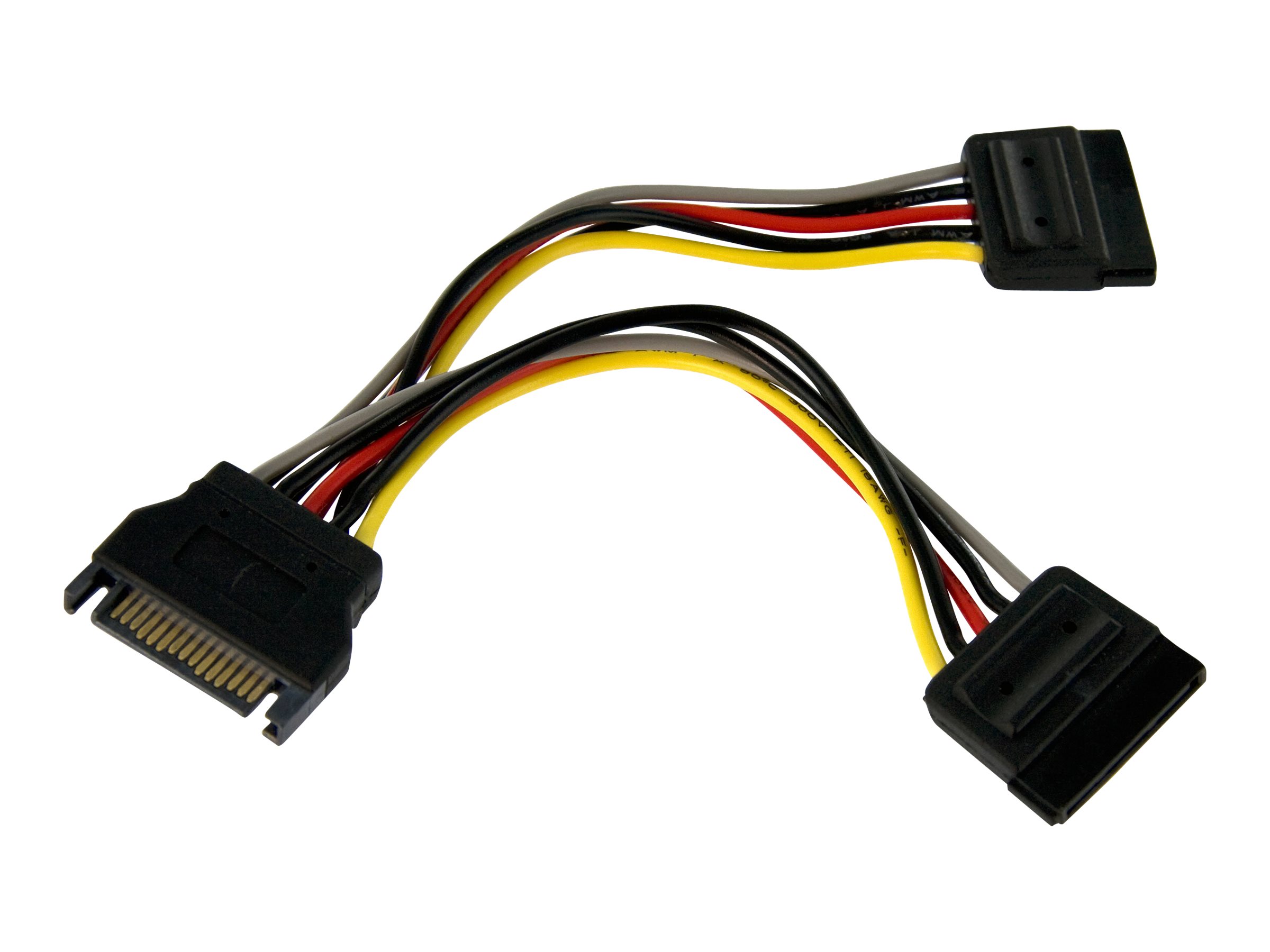 StarTech.com SATA Y-Stromkabel (15pin) 1x Stecker 2x Buchse