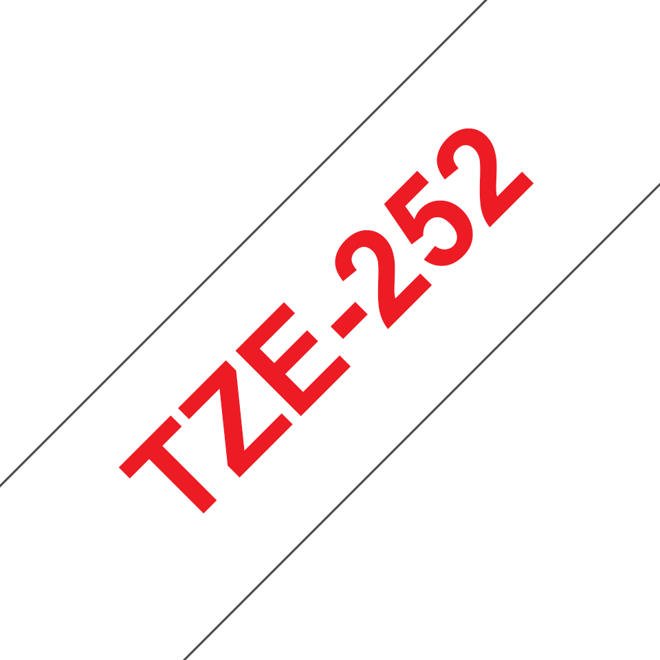 Brother TZe-252 24 mm rot/weiß