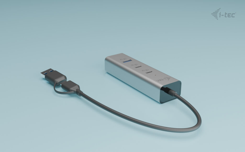 i-tec USB-Hub Universal Charging Metal 4-fach grau