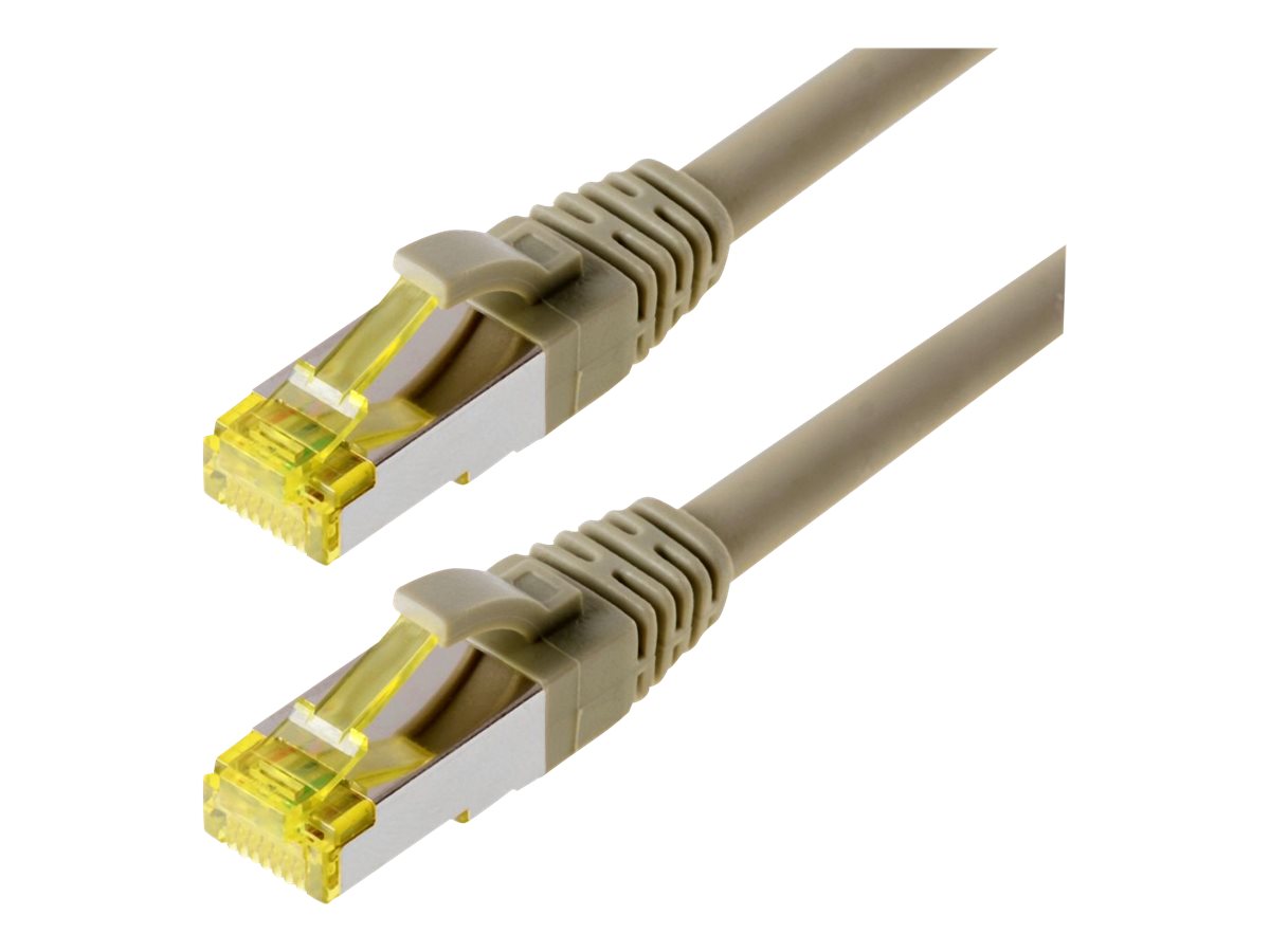 Helos Patchkabel Cat 6a S/FTP grau 1m