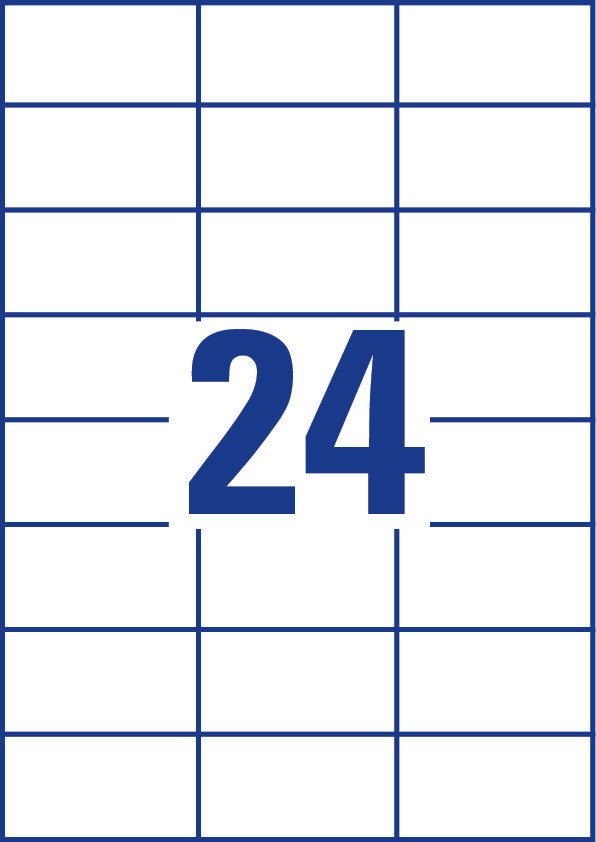 2400 AVERY Zweckform Etiketten 3474 weiss 70,0 x 37,0 mm