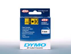 Dymo D1 9mm Schwarz auf Gelb
