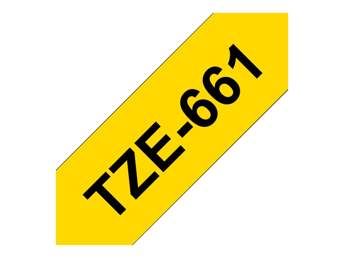 Brother TZe-661 36mm Schwarz auf Gelb