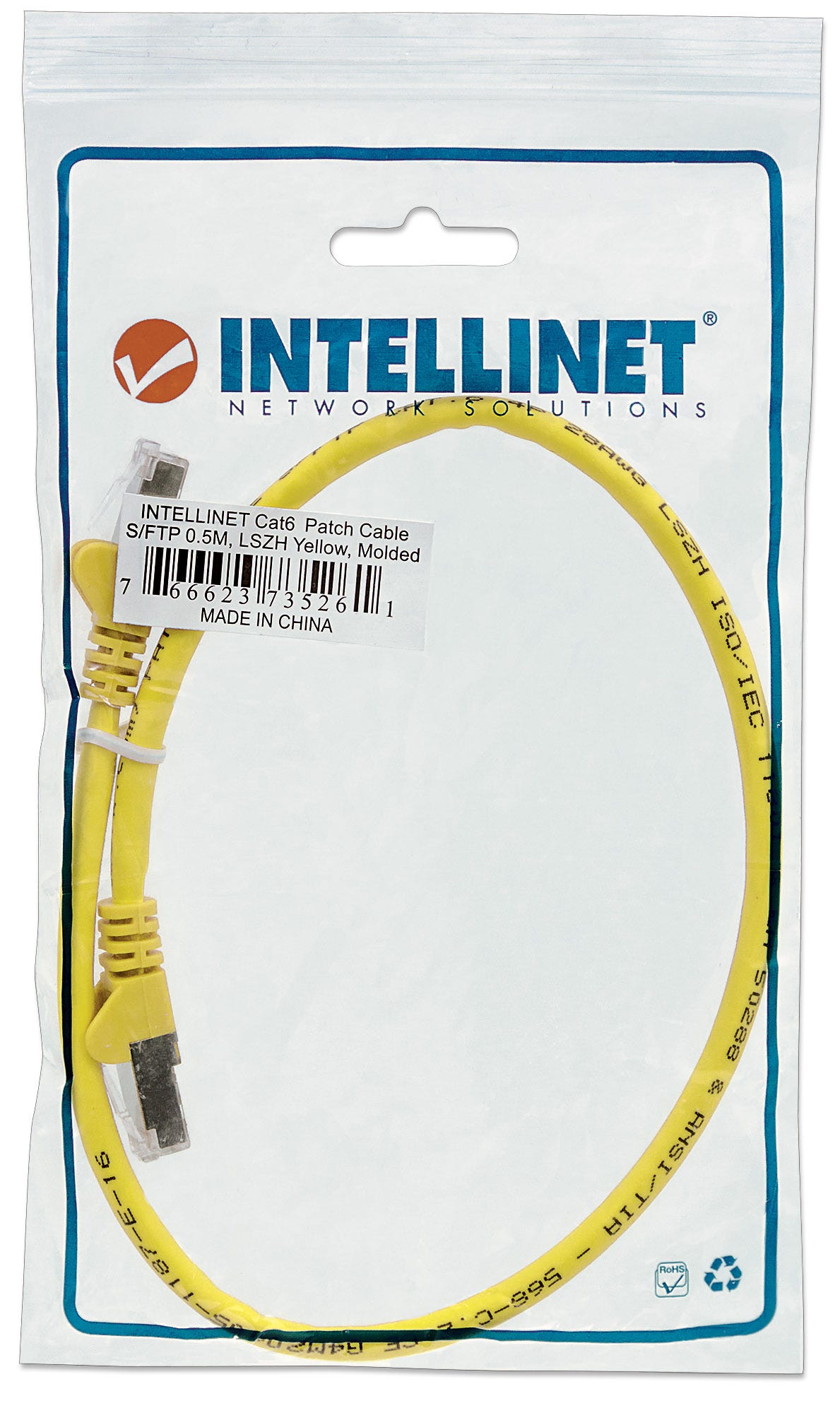Intellinet Patchkabel Cat6A S/FTP 1m gelb