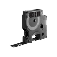Dymo D1 12mm x 7m Weiß auf Schwarz