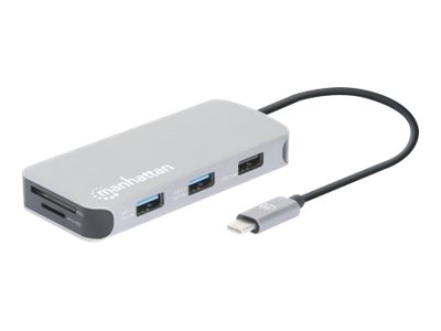 Manhattan USB-C Dockingstation 8-in-1 mit Kartenleser