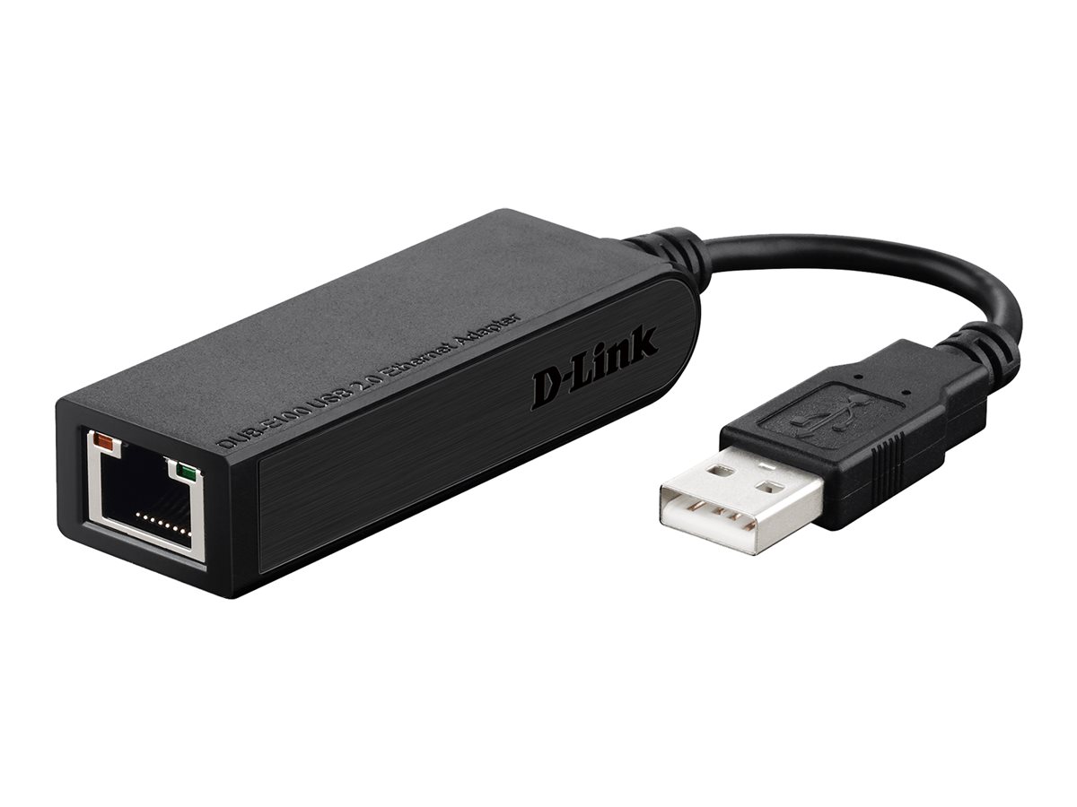 DLINK DUBE100 HiSpeed USB 20 Fast Ethernet Adapter USBA 20 auf Ethernet 10100 Mbits eingeklappt