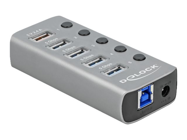 Delock Hub USB 3.2Gen1 Typ-A 4Port Schnellladeport Desktop