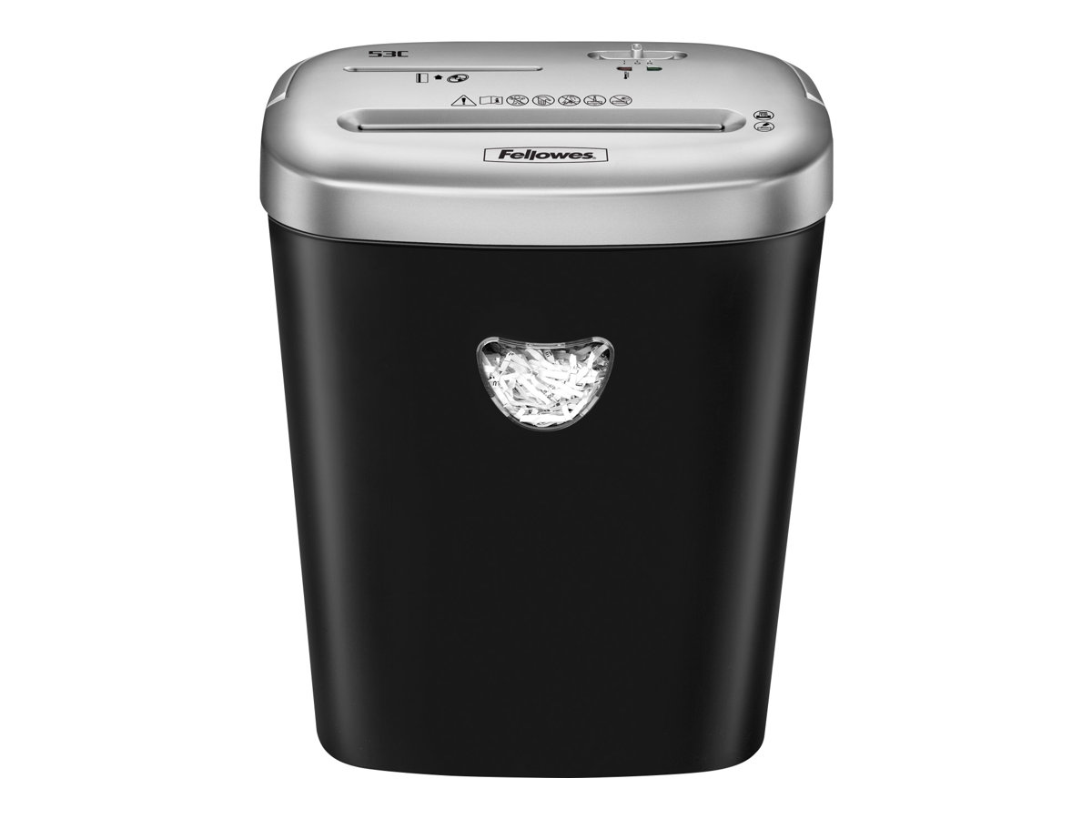 Fellowes Powershred 53C Aktenvernichter mit Partikelschnitt P4, 4 x 35 mm, bis 10 Blatt, schwarz