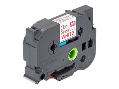 Brother TZe-242 18 mm rot/weiß