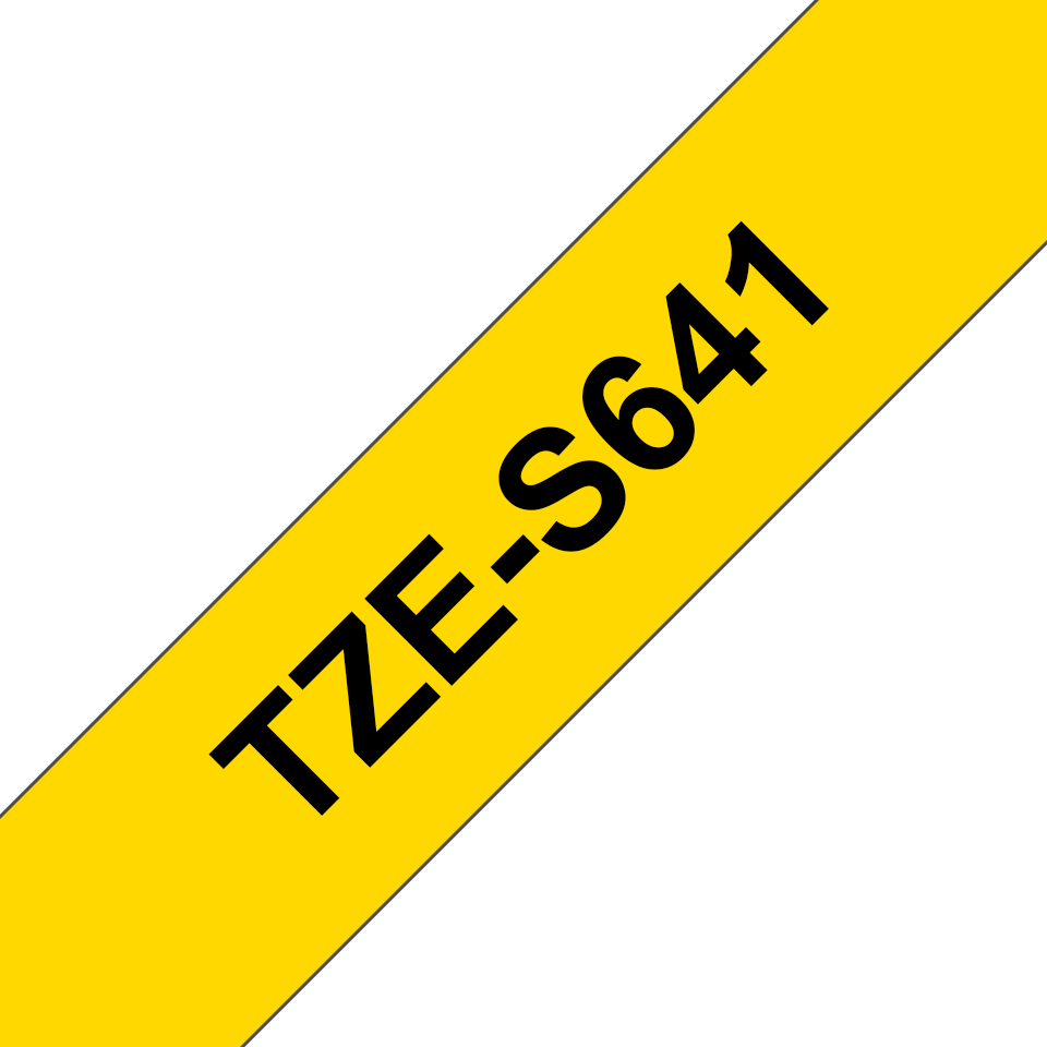 Brother TZe-S641 Schwarz auf Gelb