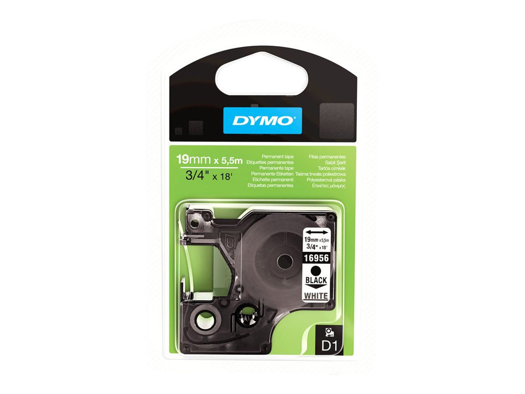 Dymo D1 19 mm schwarz auf weiß