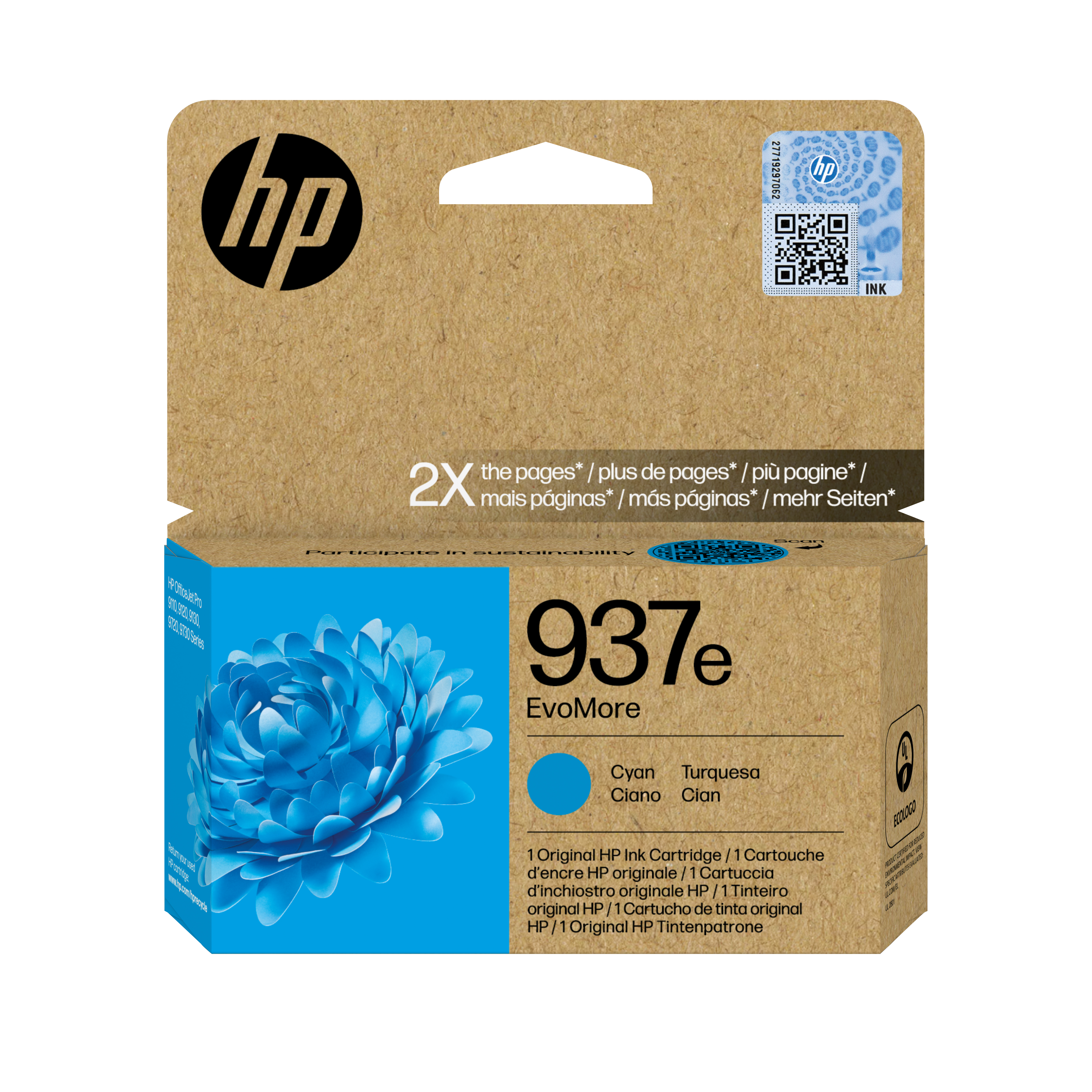 HP 937e EvoMore Cyan