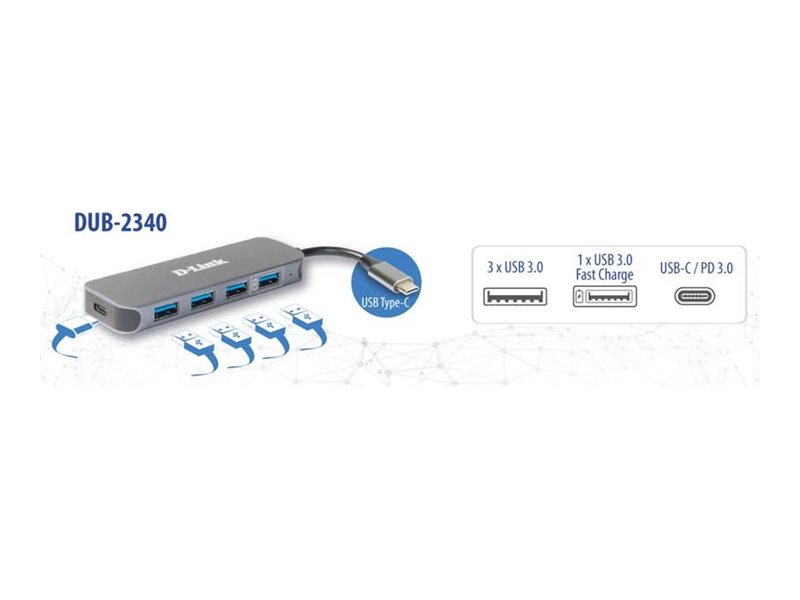 D-Link DUB-2340 USB-C Hub USB 3.0