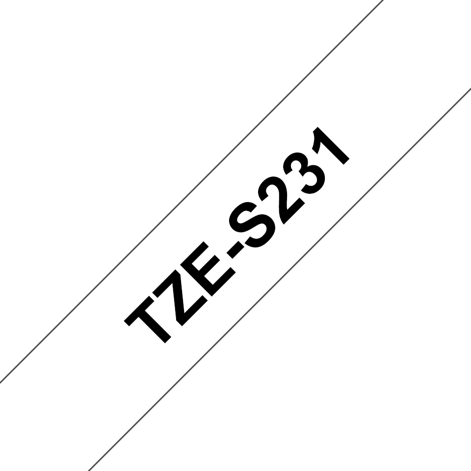 Brother TZe-S231 schwarz auf weiß 12 mm