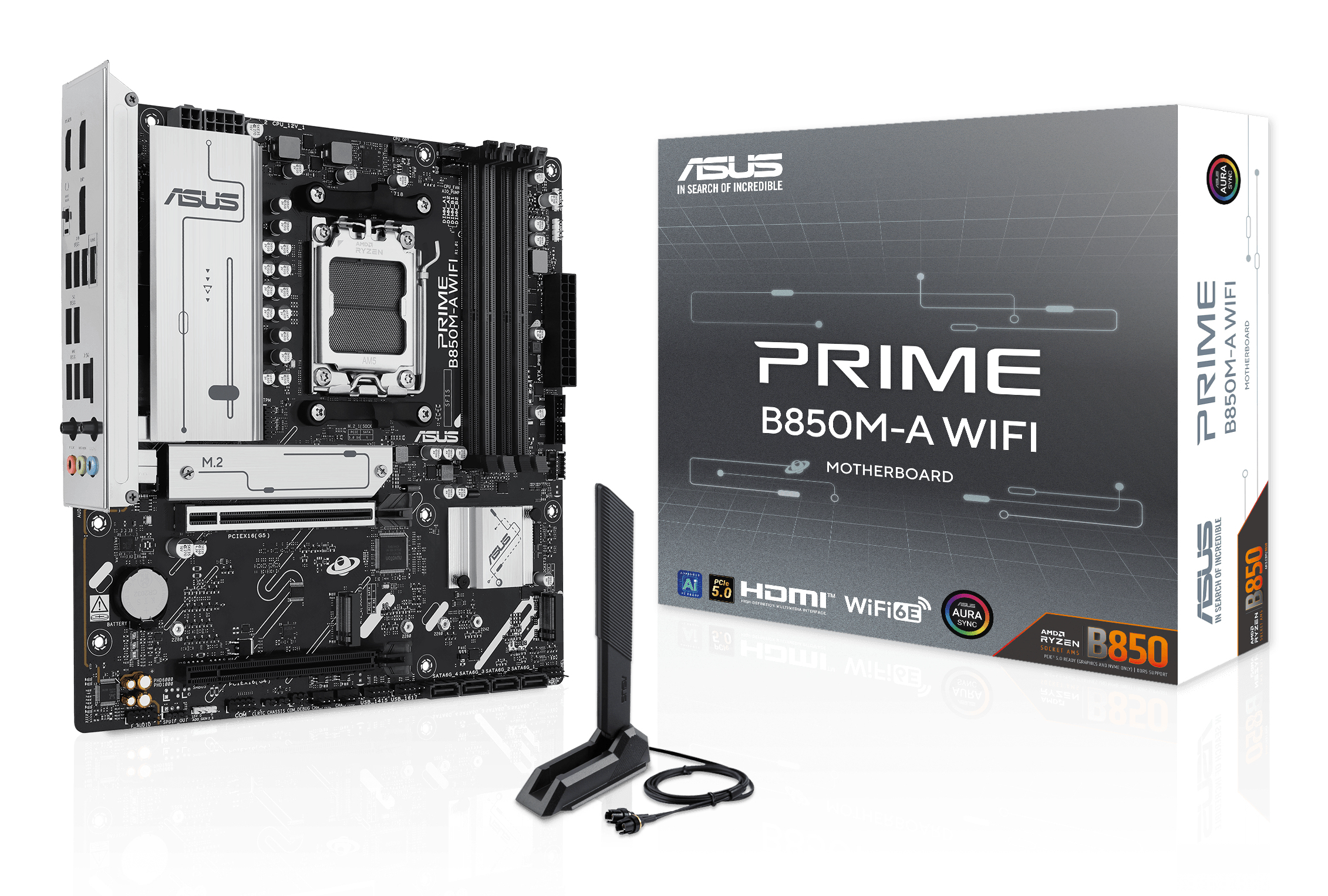 ASUS PRIME B850M-A WIFI micro ATX Socket AM5 Wi‑Fi 6E