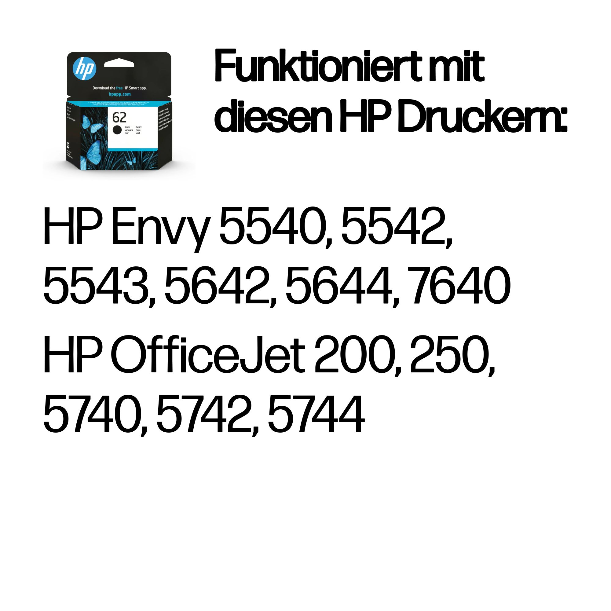 HP 62 Schwarz