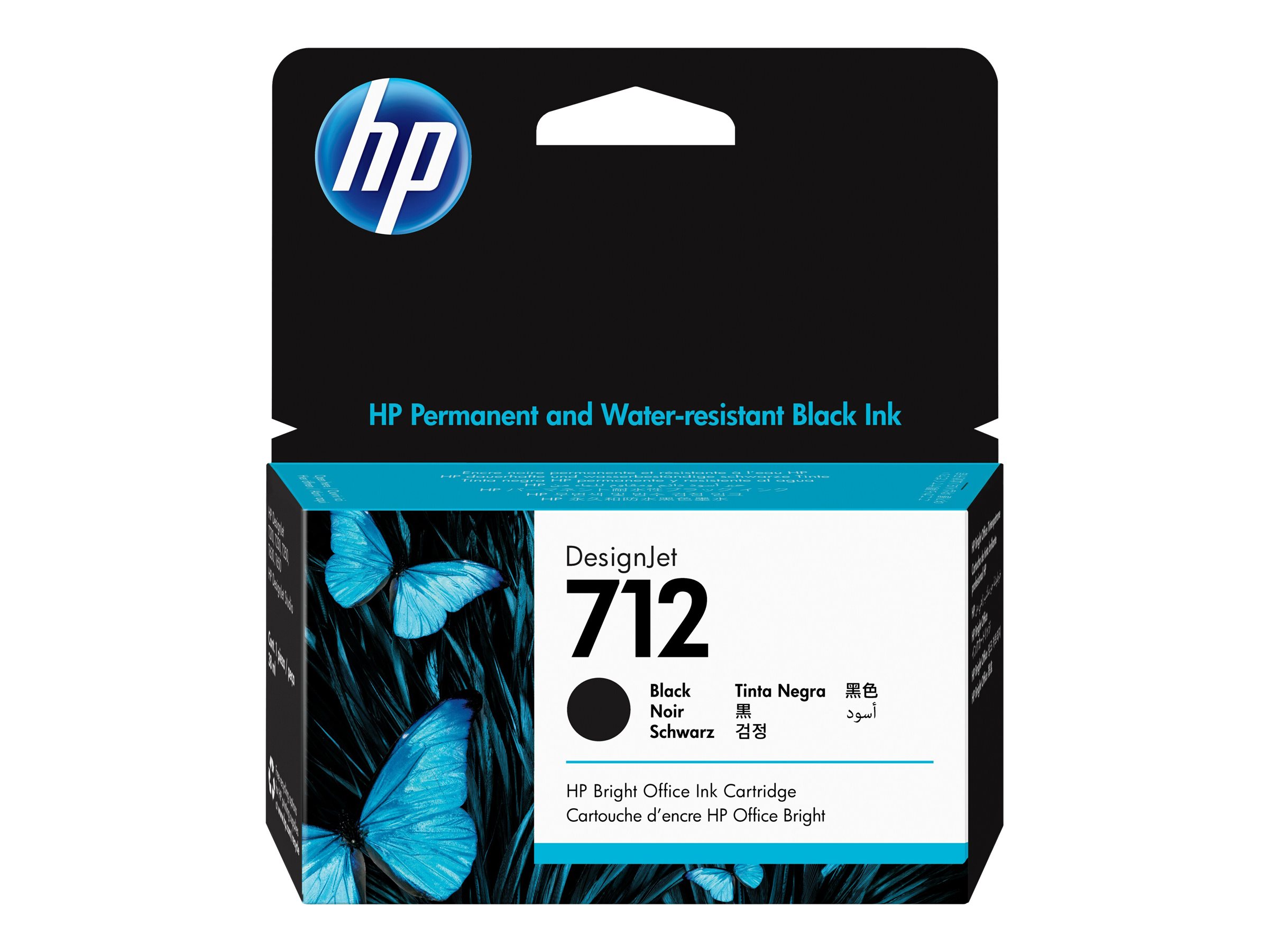 HP 712 DesignJet Schwarz 38ml