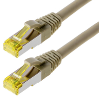 Helos Patchkabel Cat 6a S/FTP grau 30m