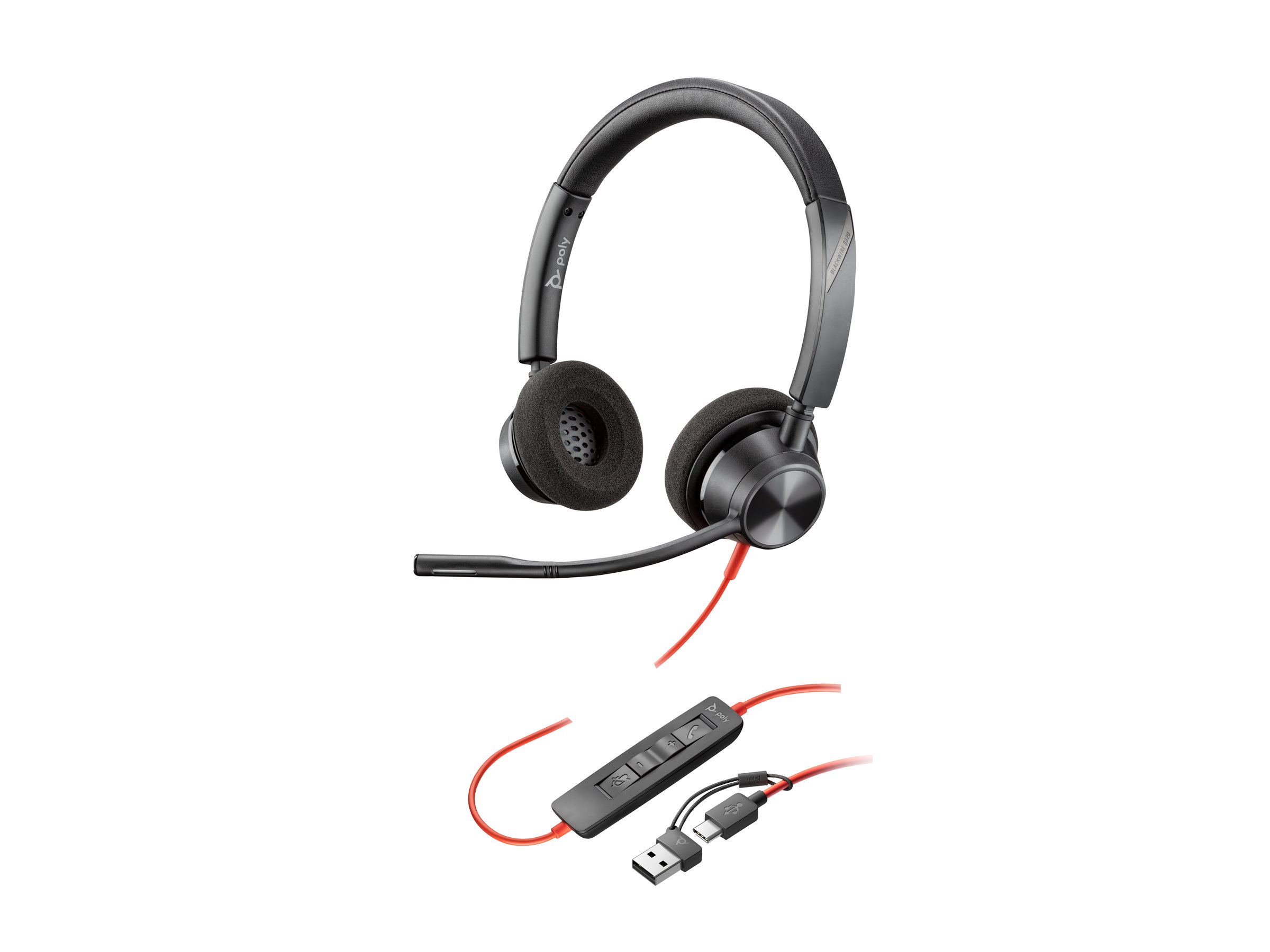 Poly Blackwire 3320 Headset Kabel Stereo