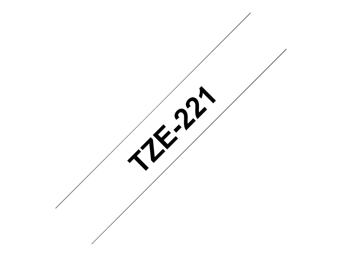 Brother TZe-221 Schriftband 9mm schwarz/weiß