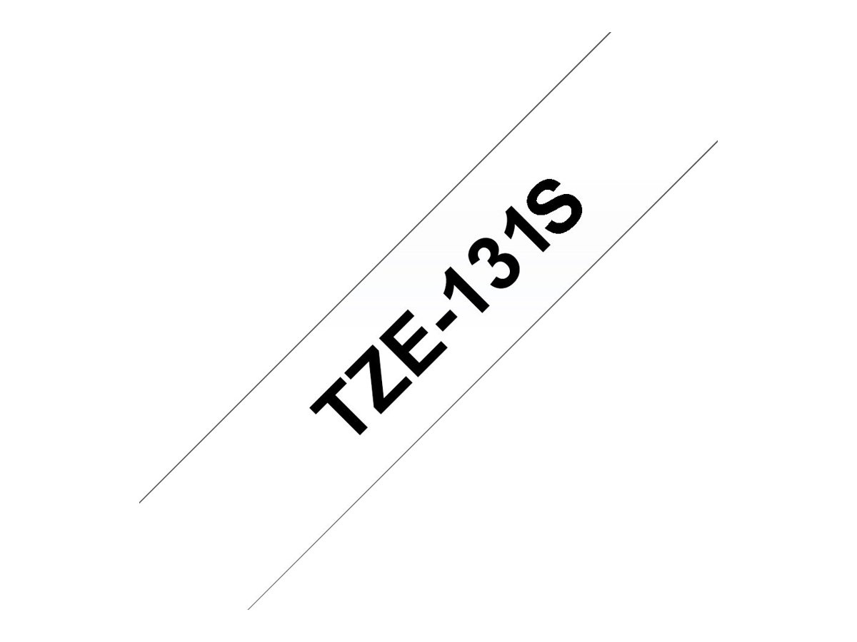 Brother TZe-131S Schriftband Schwarz auf Transparent