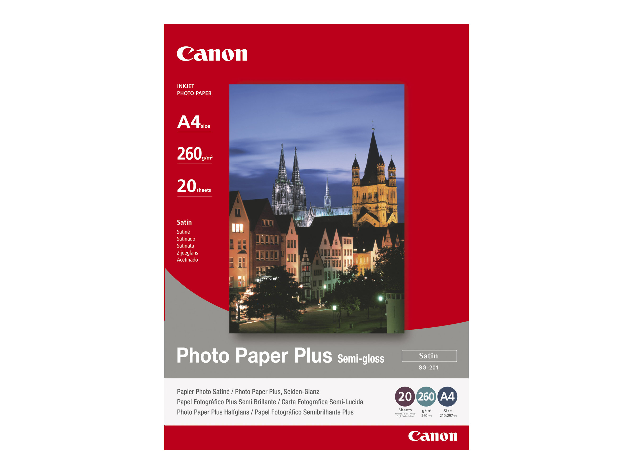Canon Fotopapier SG-201 satiniert 260 g/m²