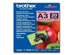 brother Fotopapier BP71GA3 DIN A3 glänzend 260 gqm 20 Blatt