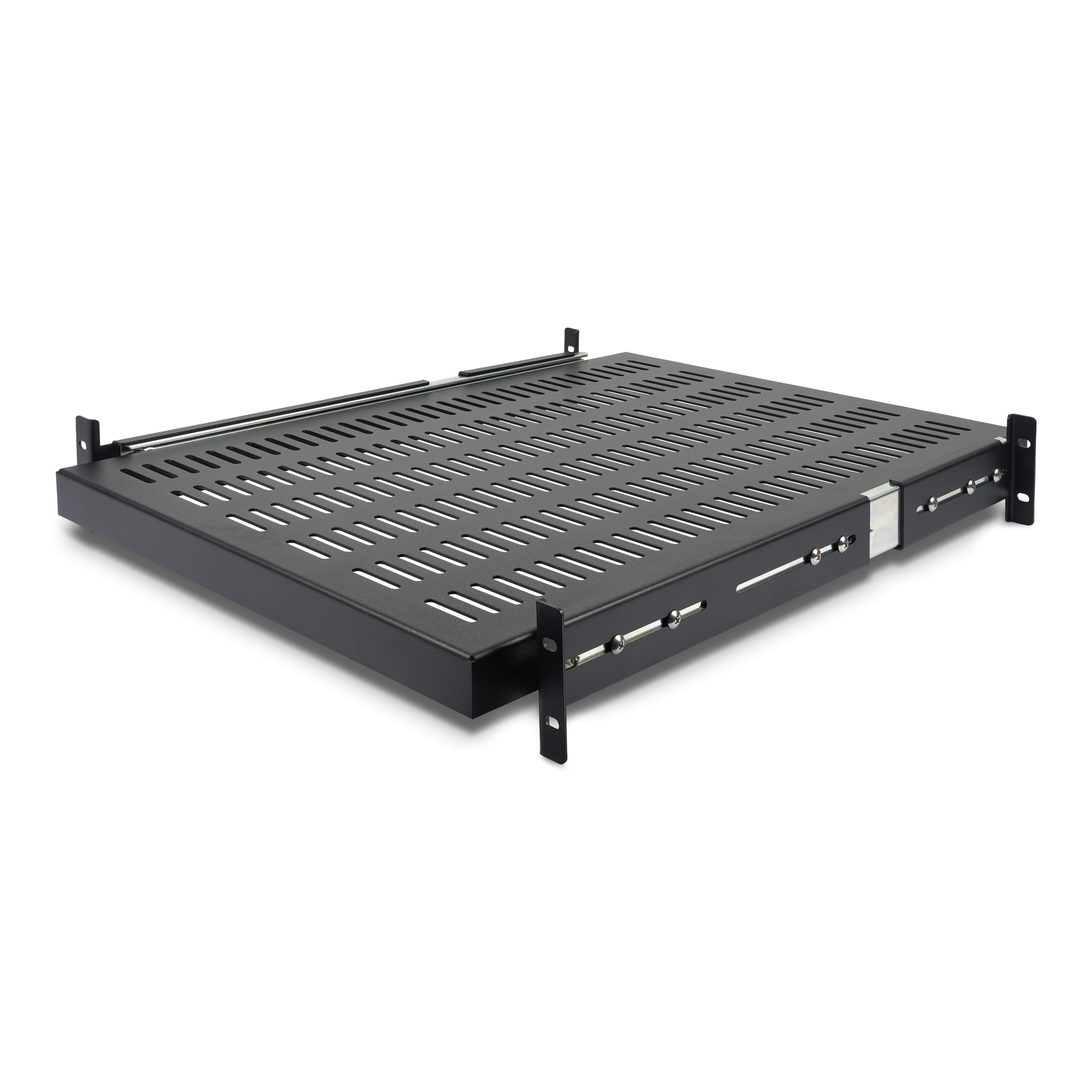 StarTech.com 2HE Ausziehbarer Rack-Fachboden 19 Zoll 22.7kg Schwarz