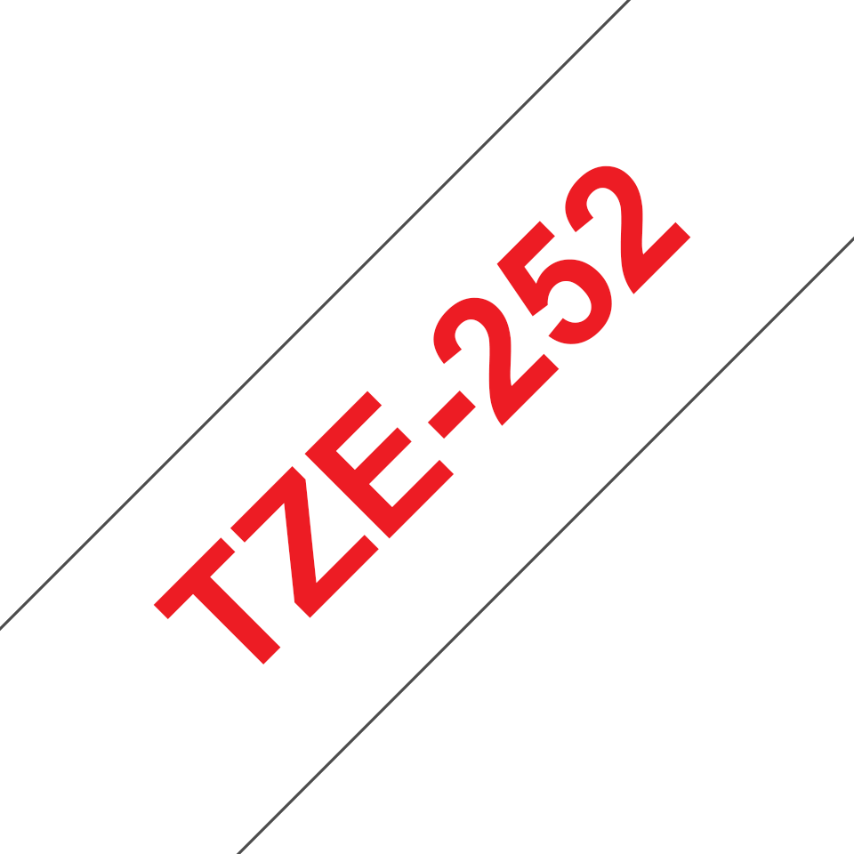 Brother TZe-252 24 mm rot/weiß