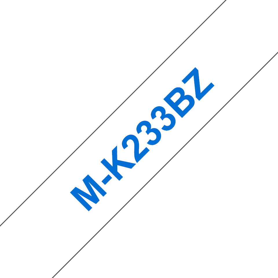 Brother MK233BZ Schriftband Blau auf Weiß