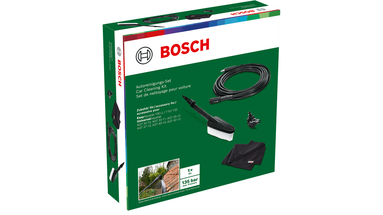 Bosch Autoreinigungsset Dachrinnen- und Rohrreinigungs-Set Hochdruckreiniger