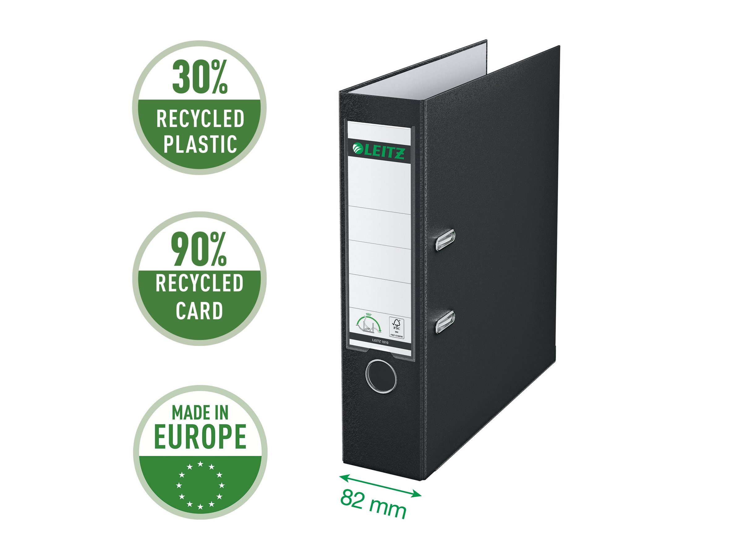 Esselte Leitz 1010 schwarz 80 mm Rückenbreite A4