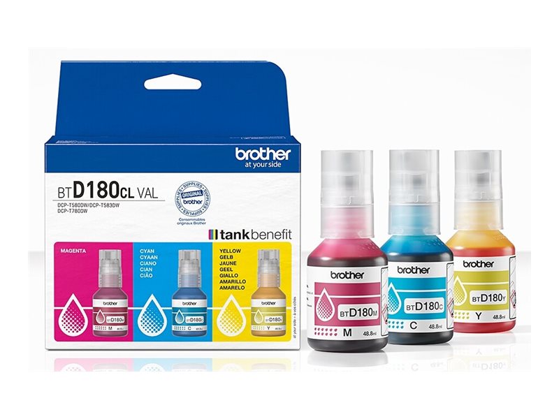 Brother BTD180CL Multipack Gelb Cyan Magenta