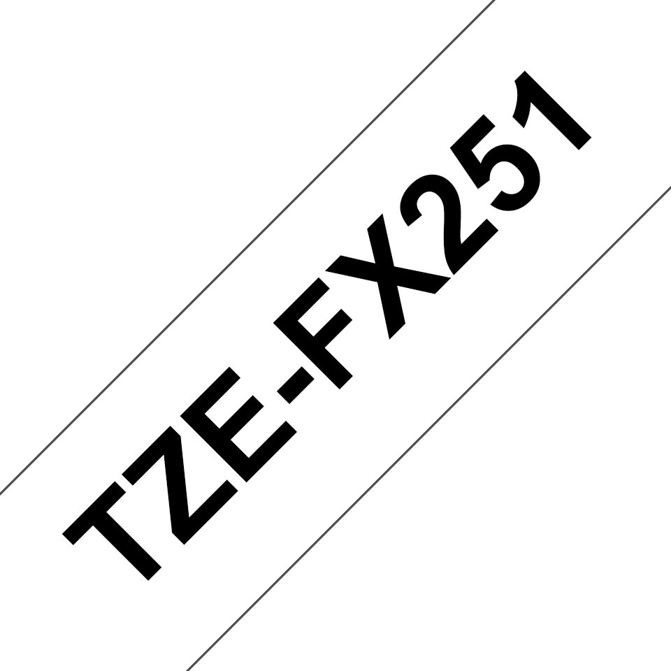 Brother TZe-FX251 Schwarz auf Weiß flexibel
