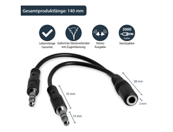 StarTech 3,5mm Audio Headset Splitter Y-Kabel