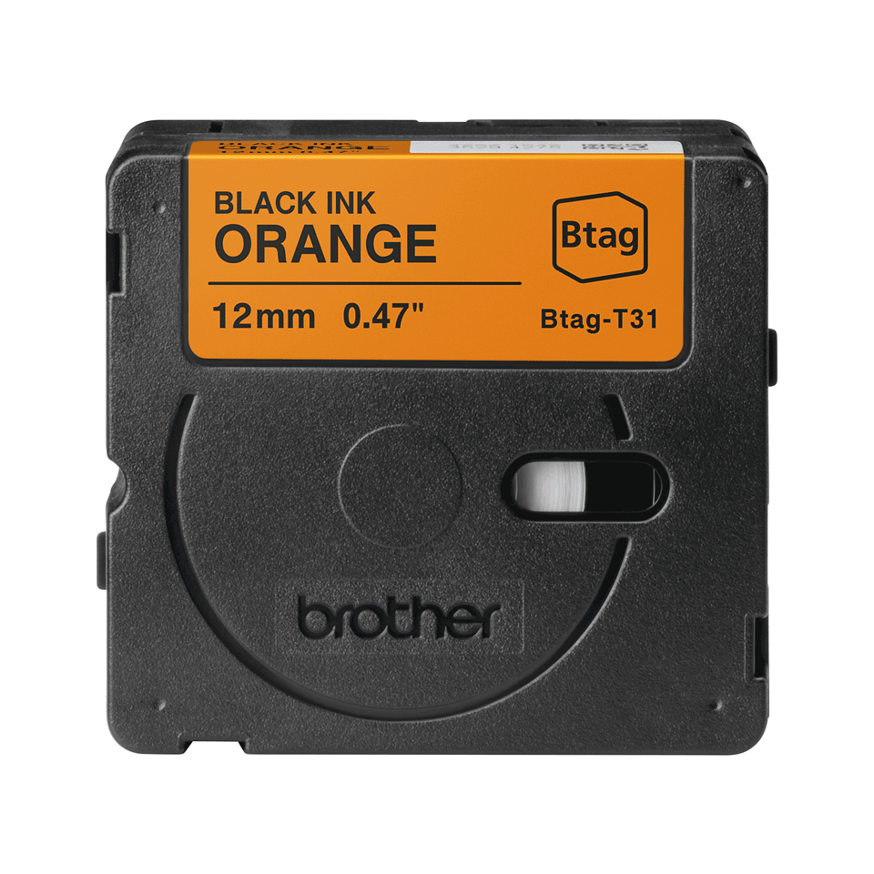 Brother BTAG-T31 Schwarz auf Orange 1,2 cm x 4 m