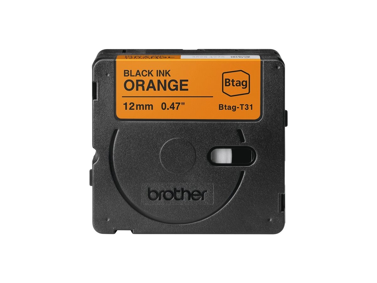 Brother BTAG-T31 Schwarz auf Orange 1,2 cm x 4 m