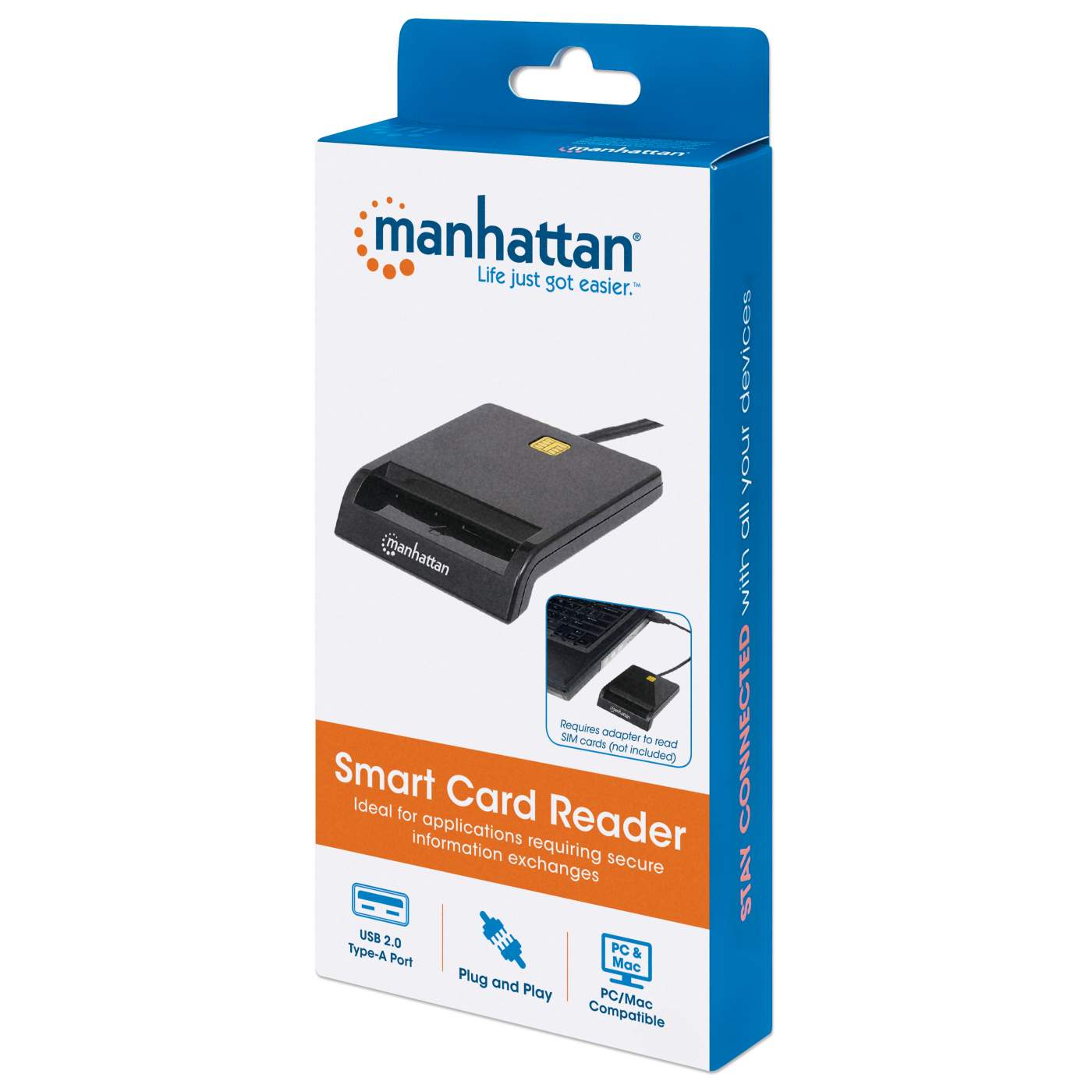 Manhattan USB-A Contact Smartcard-Leser
