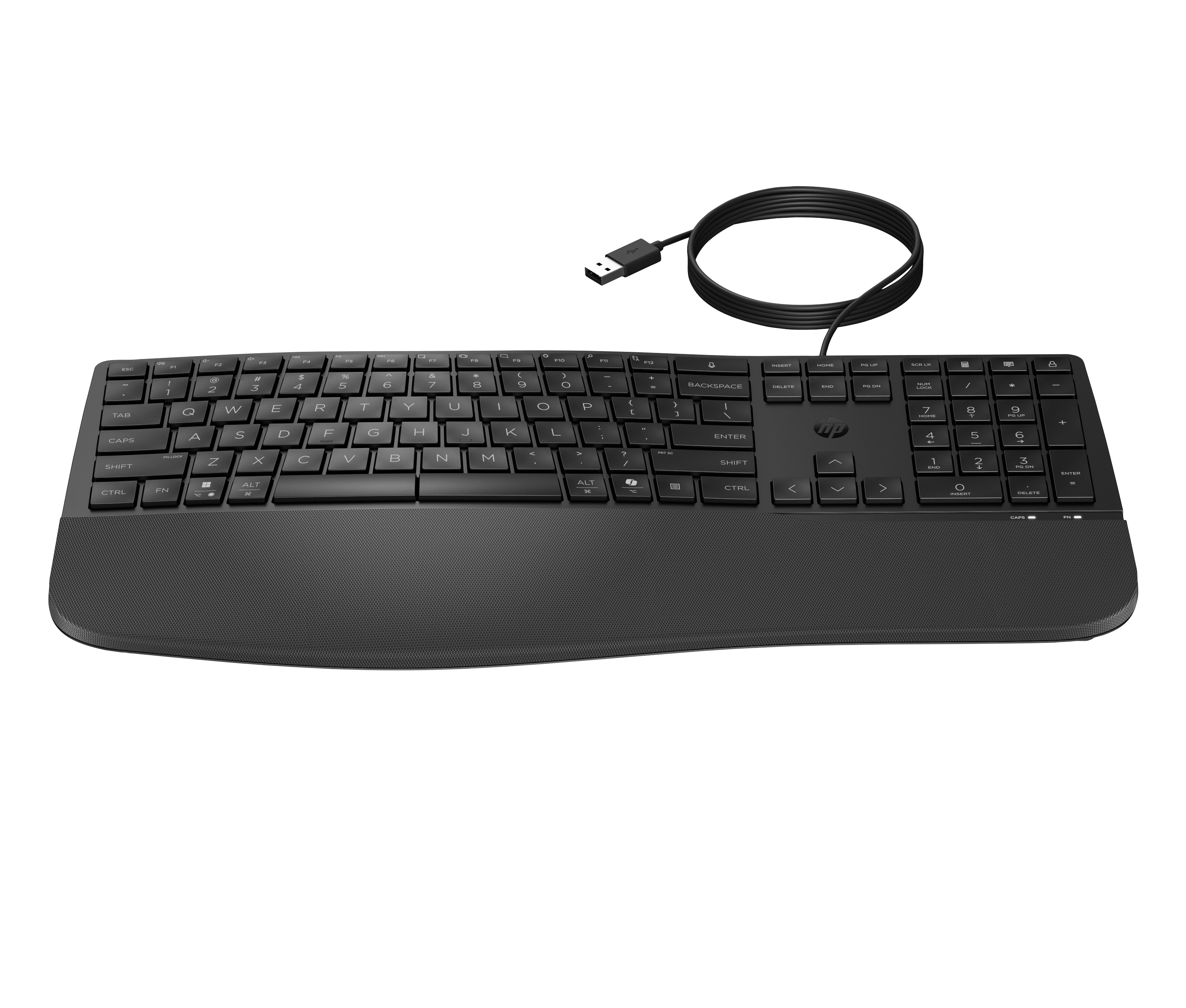 HP 485 Comfort Wired Keyboard mehrere Geräte 23 programmierbare Tasten 3-Zonen-Layout