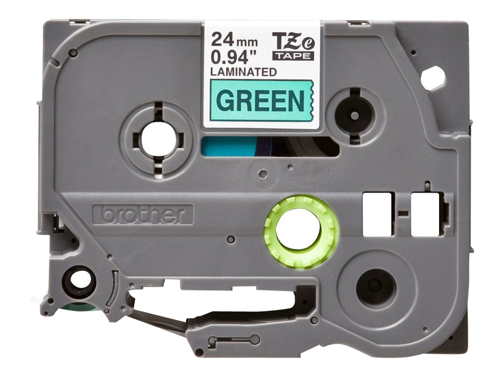 Brother TZe-751 Schwarz auf Grün