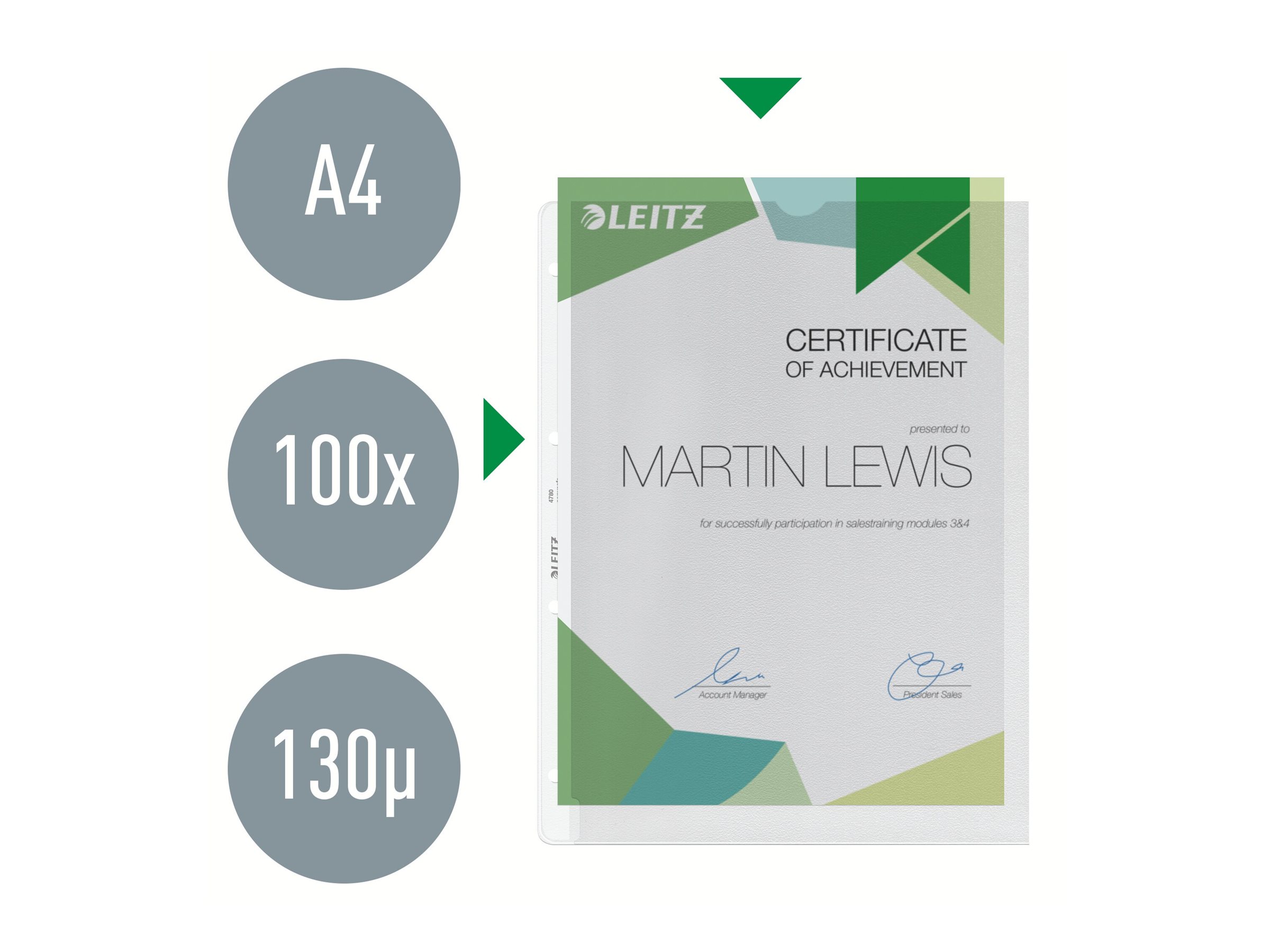 Esselte Leitz Prospekthüllen 4780 A4 transparent