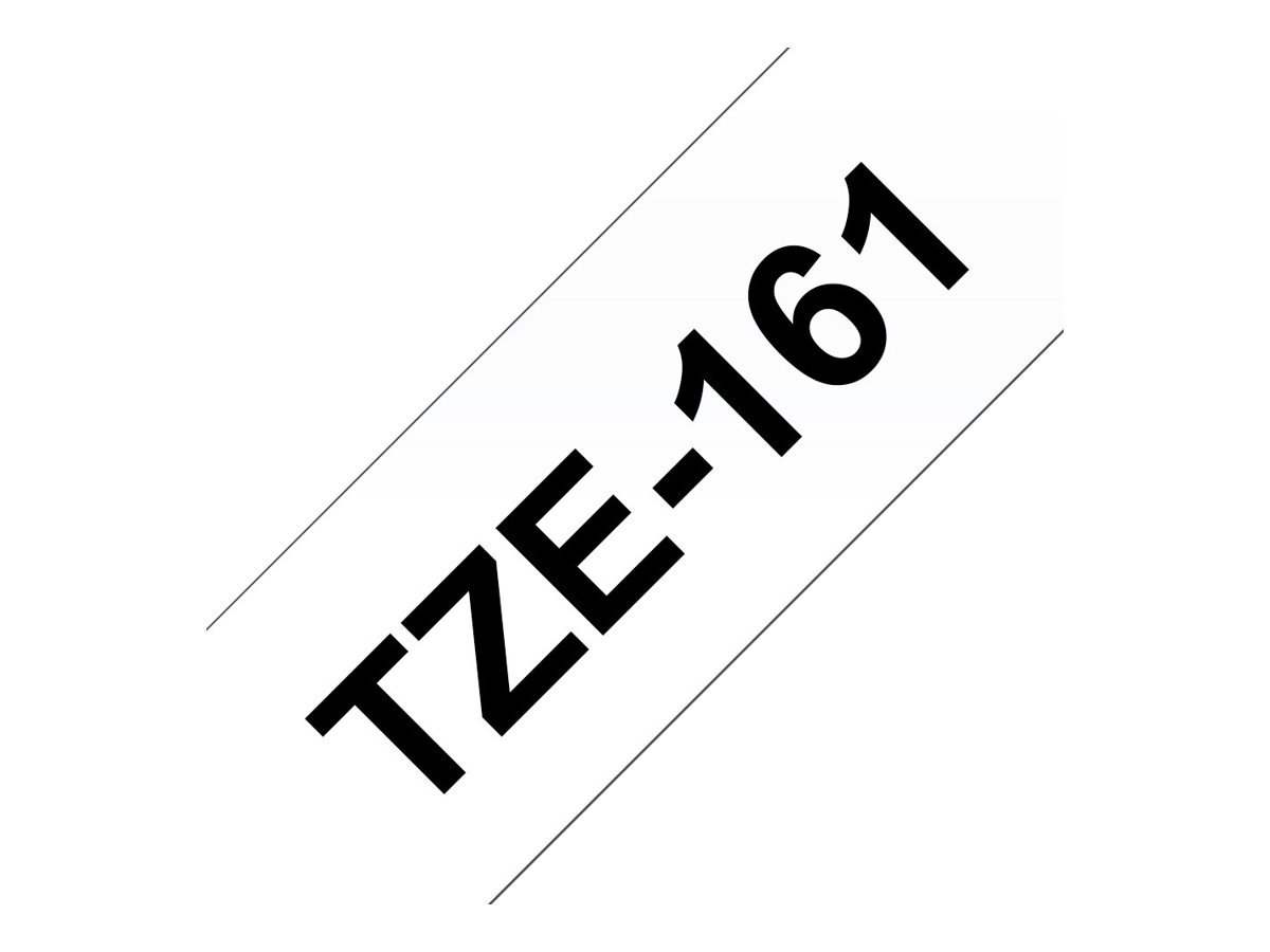 Brother TZe-161 Schriftband 36mm schwarz/transparent